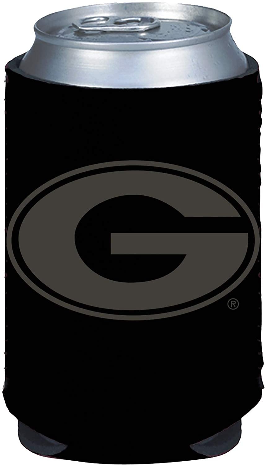 Georgia Bulldogs Tonal Black Design 2-Pack 12oz CAN Neoprene Beverage Insulator Holder Cooler University of