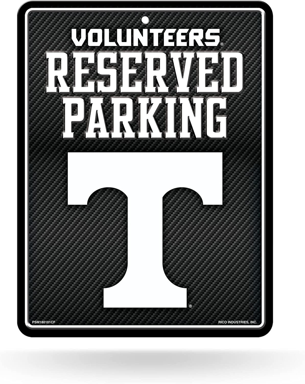 University of Tennessee Volunteers Metal Parking Novelty Wall Sign 8.5 x 11 Inch Carbon Fiber Design