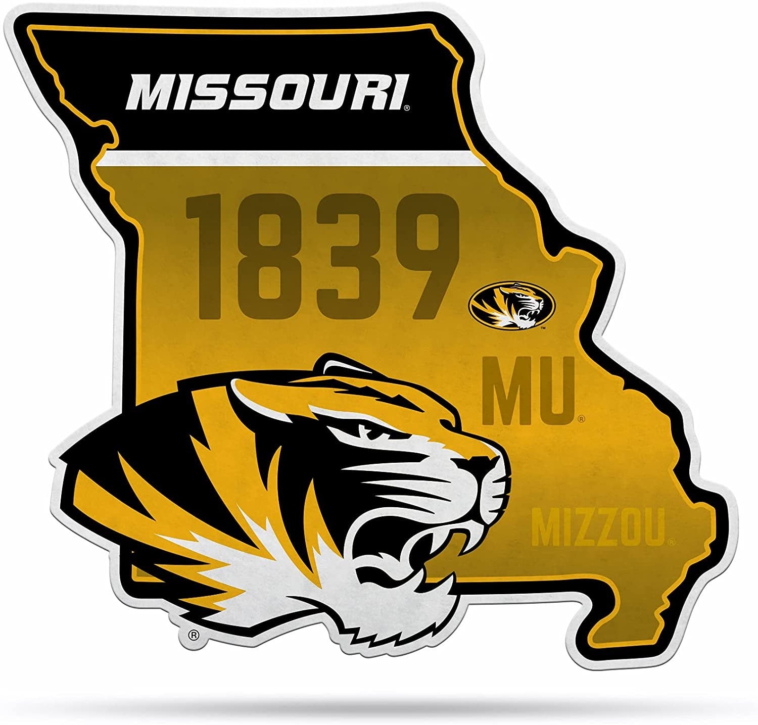 Missouri Tigers Pennant State Shape 18 Inch Soft Felt University of