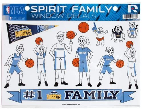 NBA Denver Nuggets Family Decals Sheet