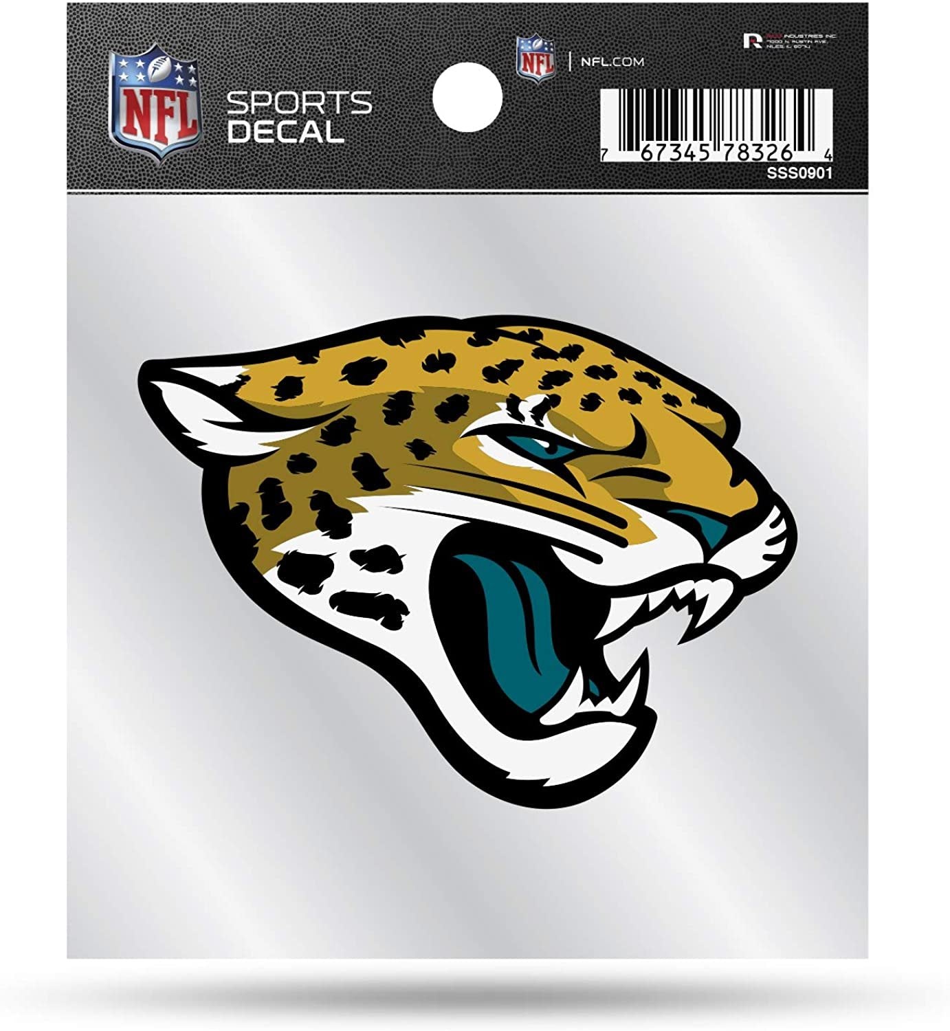 Jacksonville Jaguars Sticker Decal 4x4 Inch Clear Backing Auto Home