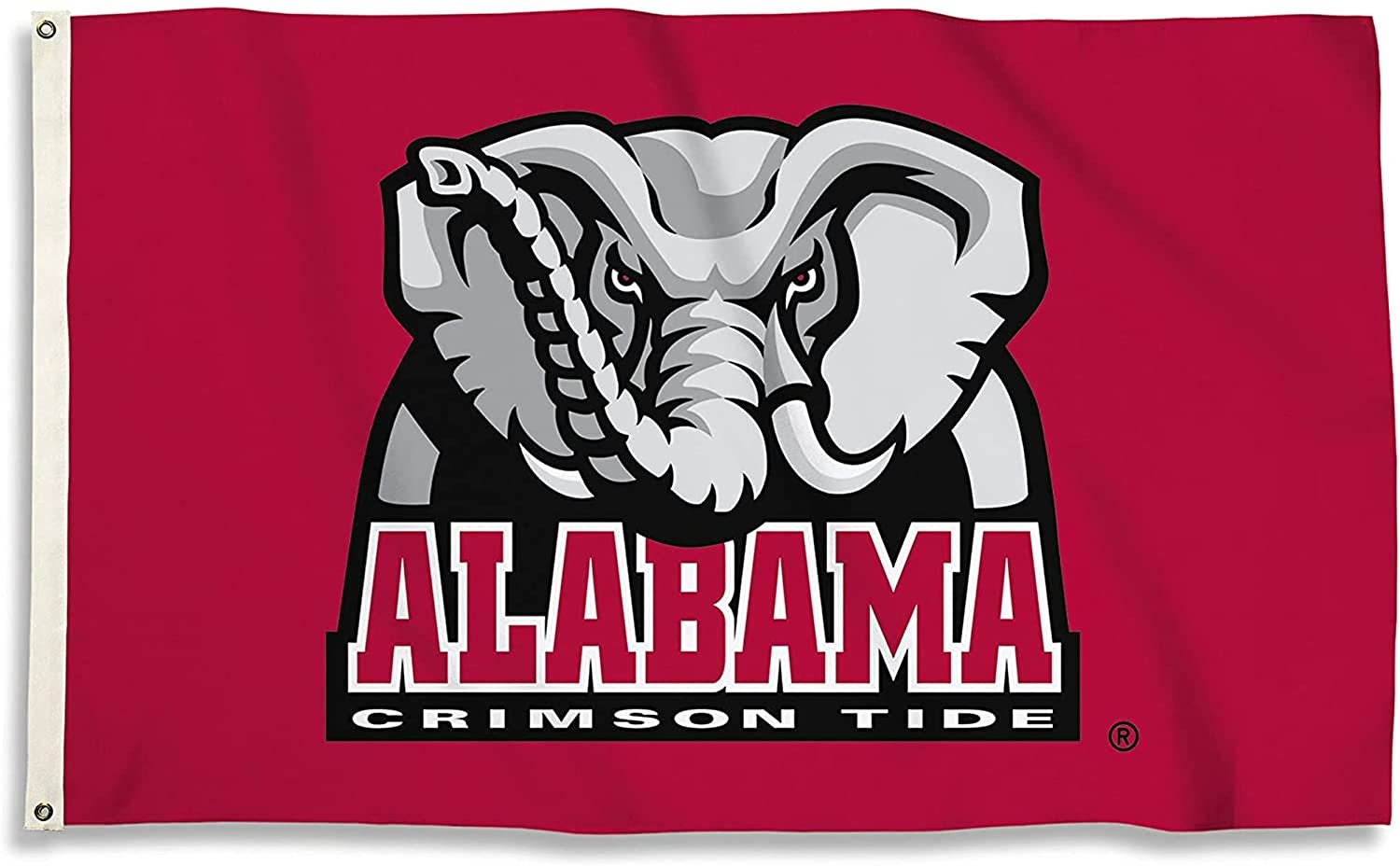 Alabama Crimson Tide 3-Foot by 5-Foot Single Sided Banner Flag with Grommets University of