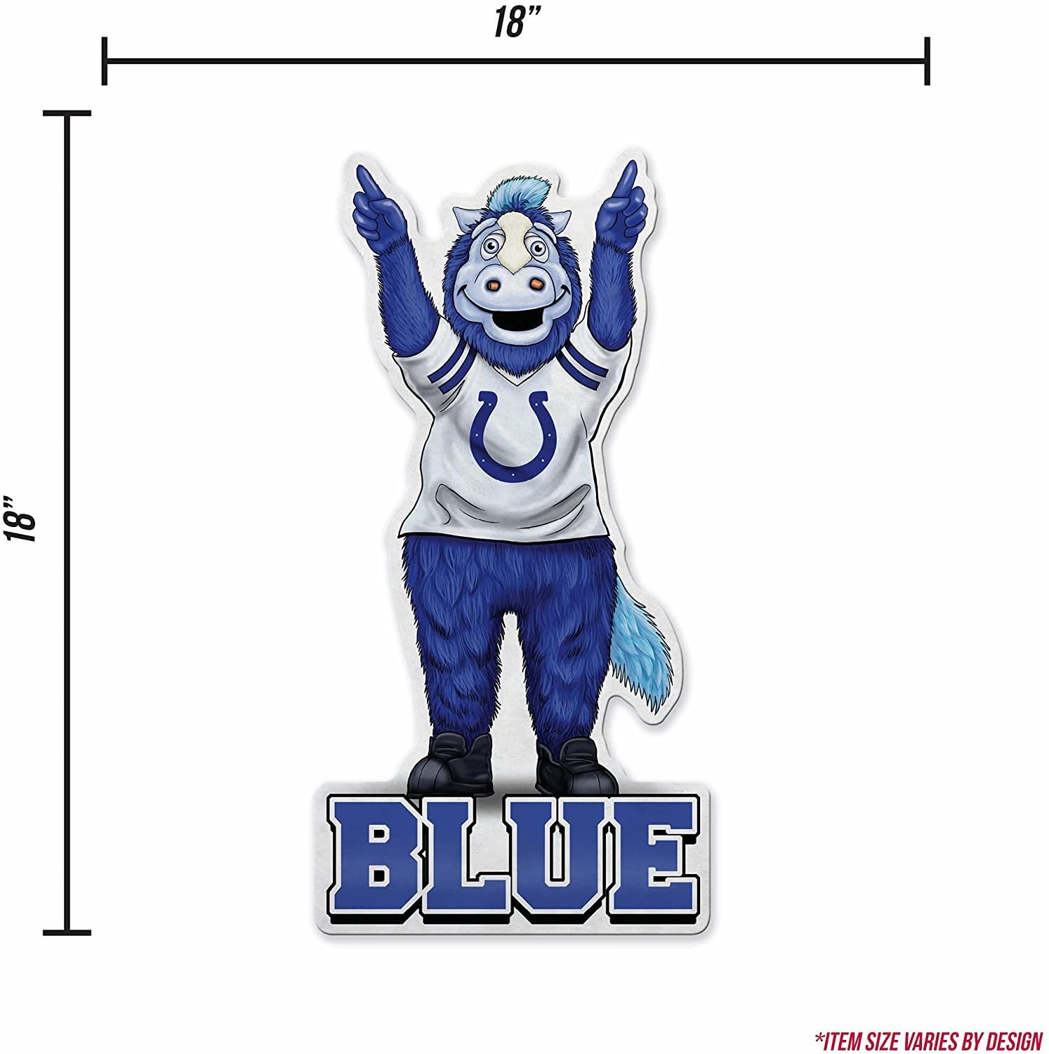 Indianapolis Colts Pennant Mascot Logo 18 Inch Soft Felt