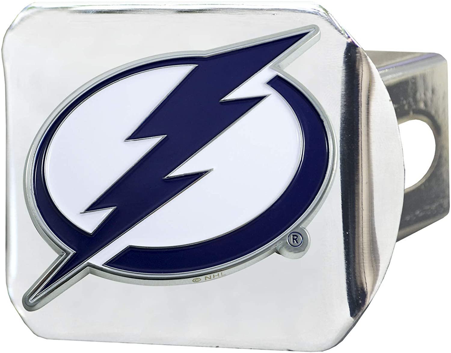 Tampa Bay Lightning Hitch Cover Solid Metal with Raised Color Metal Emblem 2" Square Type III