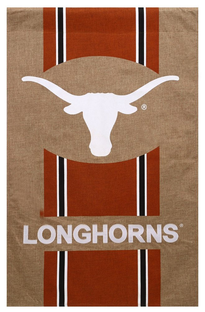University Of Texas Longhorns Premium Double Sided Banner House Flag, Burlap Design, 28x44 Inch