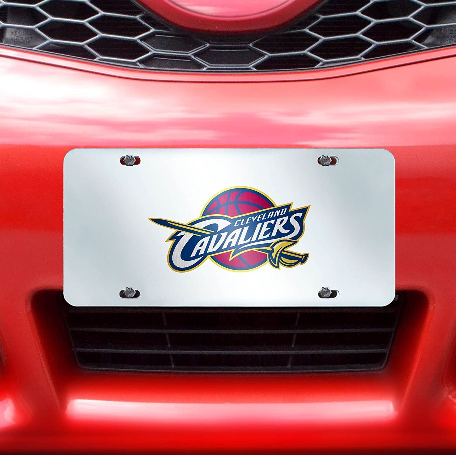 NBA Cleveland Cavaliers Inlaid License Plate, 6" x 12"/Small, Black