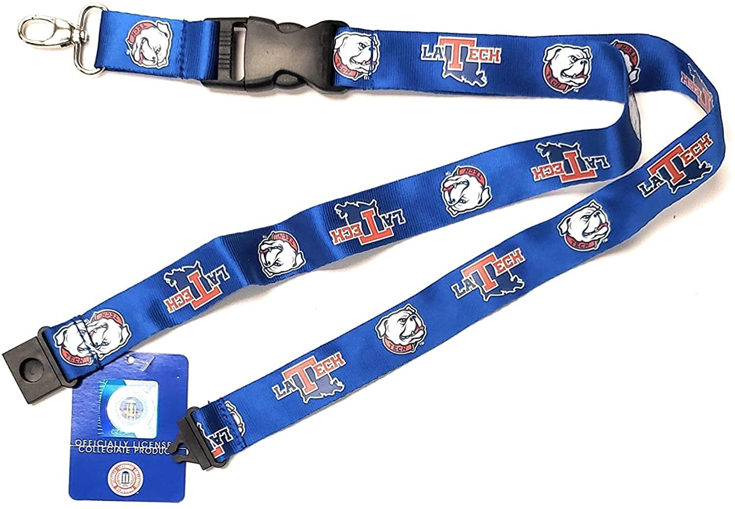Louisiana Tech Bulldogs Premium Lanyard 2-Tone Breakaway Clip Keychain NCAA