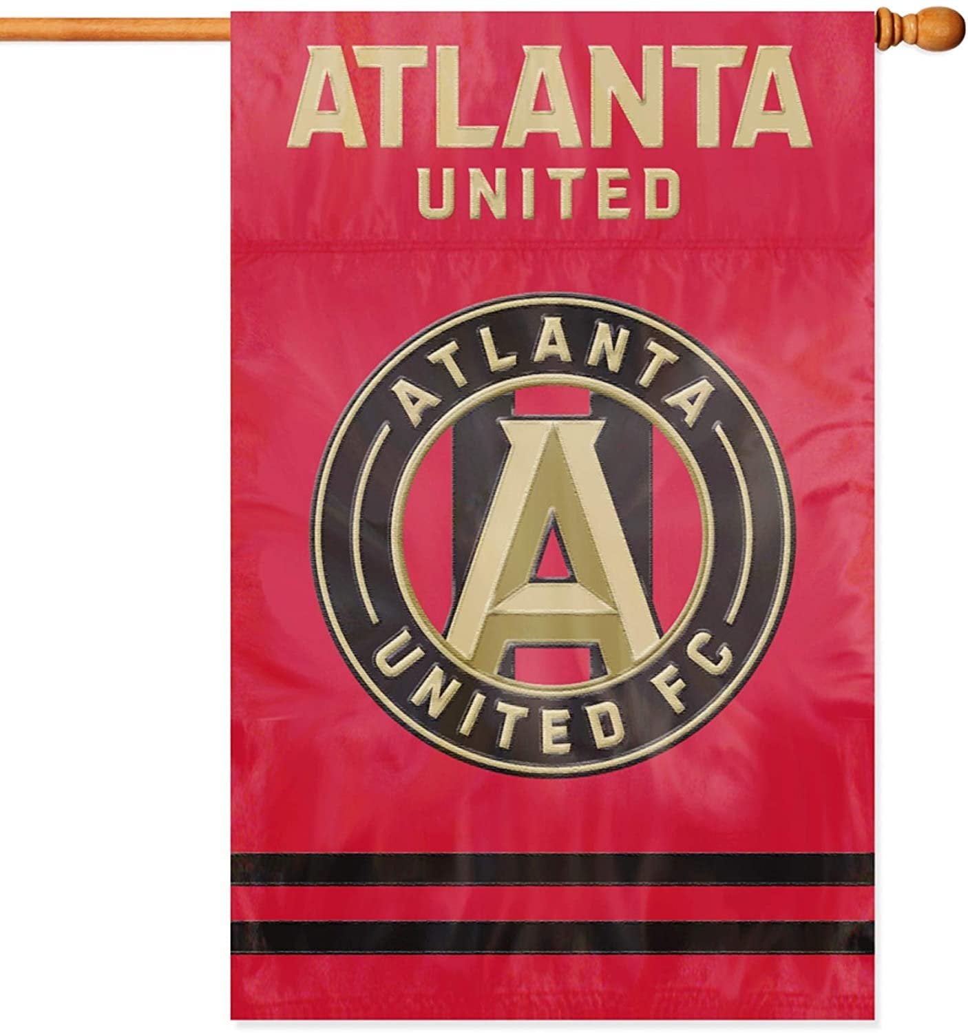 Atlanta United FC Premium 2-Sided 28x44 Banner Applique & Embroidered House Flag