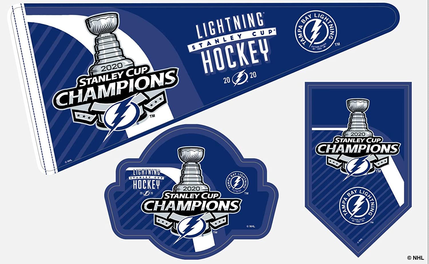 Tampa Bay Lightning 2020 Stanley Cup Champions Multi Magnet Sheet 8x11 Inch