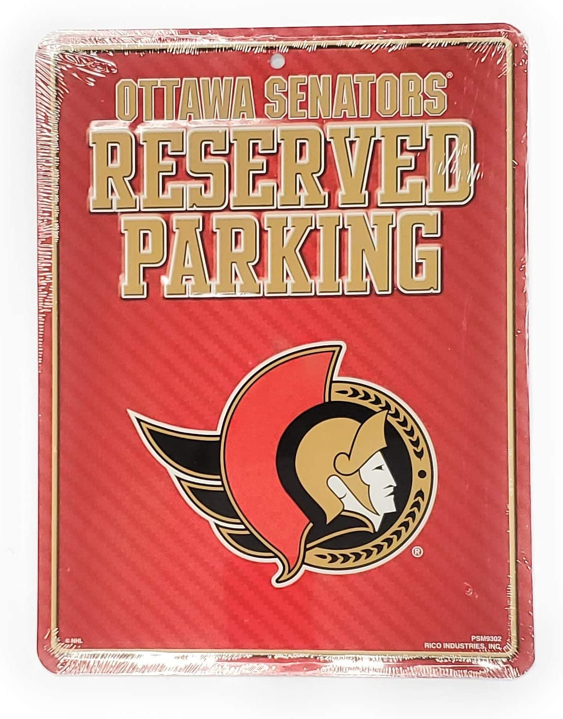 Ottawa Senators Parking Sign Metal 8x11 Metal Embossed Wall Novelty Hockey
