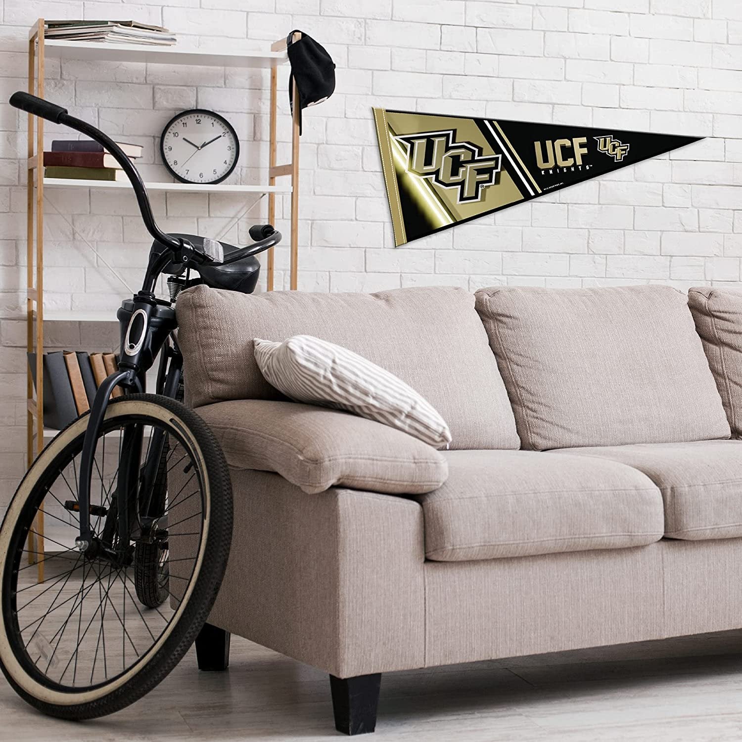 University of Central Florida UCF Knights Soft Felt Pennant, Primary Design, 12x30 Inch, Easy To Hang