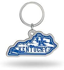 University of Kentucky Wildcats Metal Keychain State Shape Design