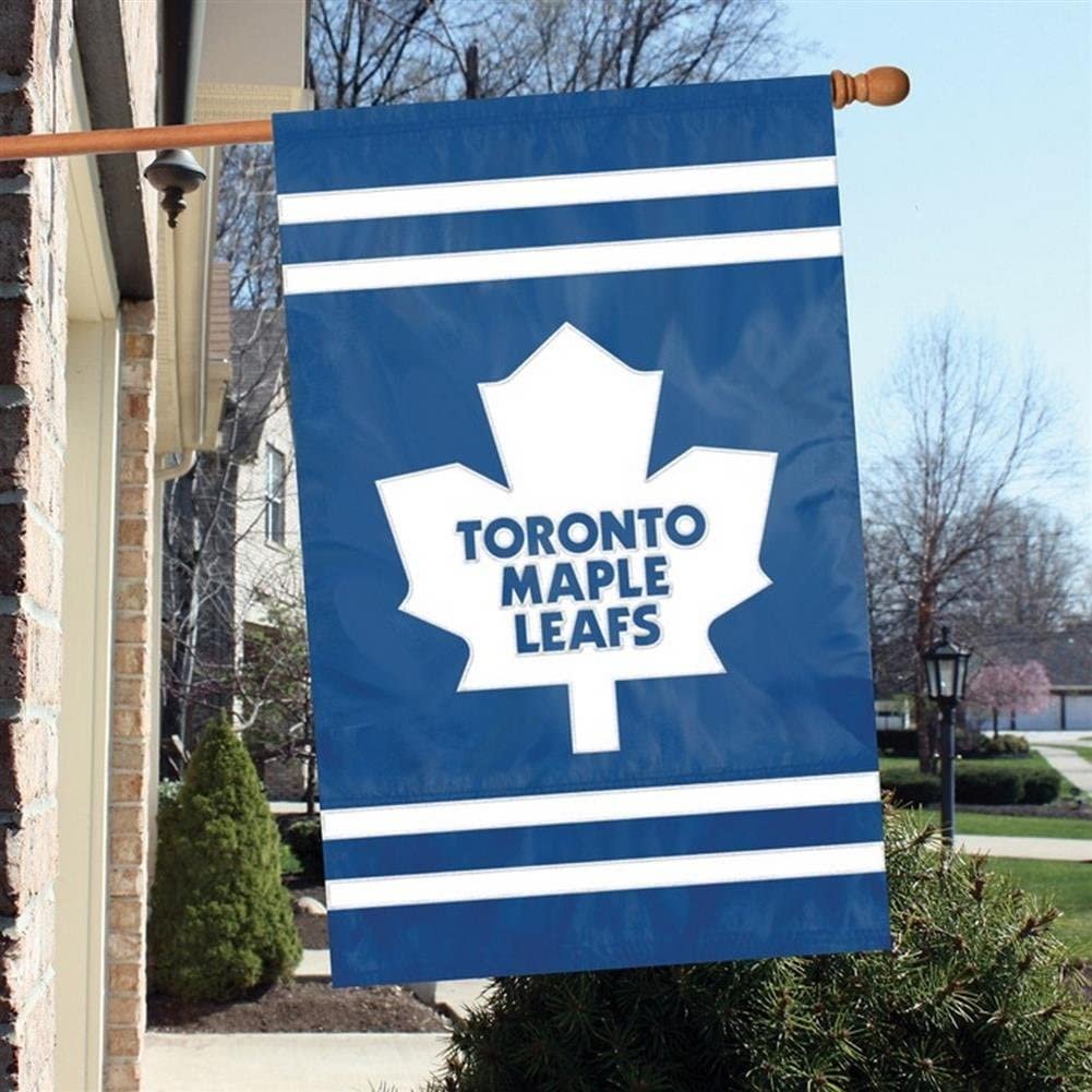 Toronto Maple Leafs Banner Flag Premium Double Sided Embroidered Applique 28x44 Inch