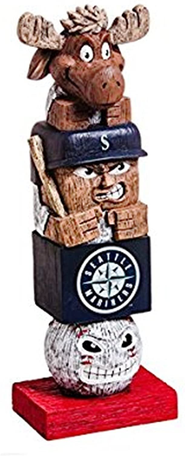 Rico Industries, Inc. Mariners 16 Inch Tiki Totem Pole Outdoor Resin Home Garden Statue Decoration Baseball