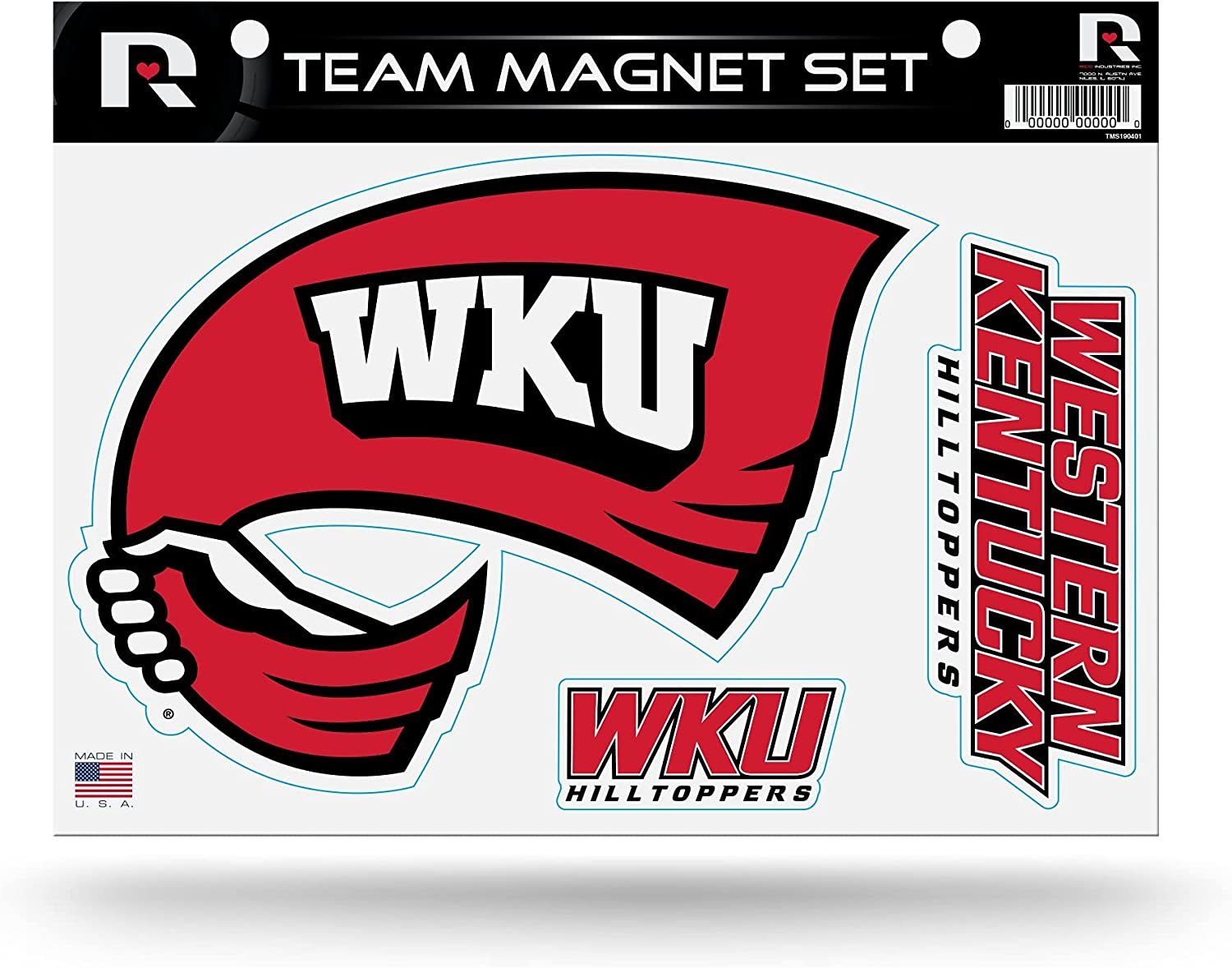 Western Kentucky University Hilltoppers Multi Magnet Sheet Shape Cut 8x11 Inch