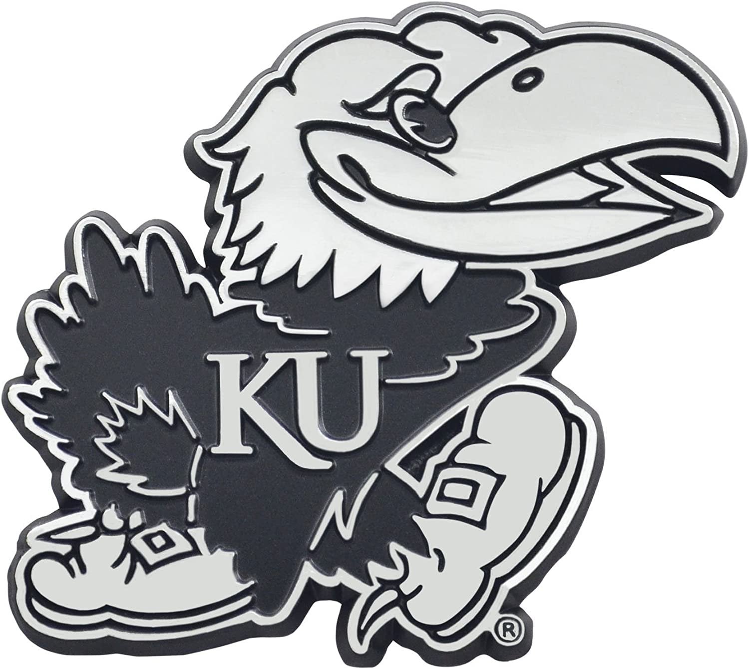 University of Kansas Jayhawks Solid Metal Auto Emblem