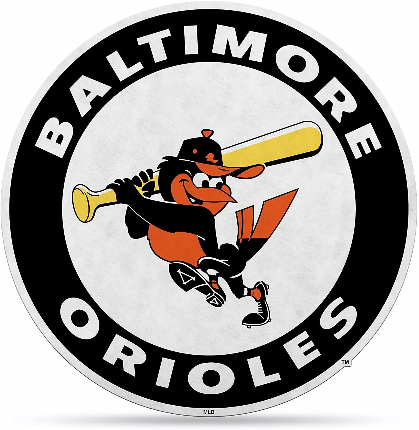 Baltimore Orioles Shape Cut Retro Logo Soft Felt Pennant, 18 Inch