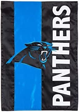 Carolina Panthers Premium Garden Flag Embroidered Logo Applique Double Sided 12.5x18 Inch Indoor Outdoor