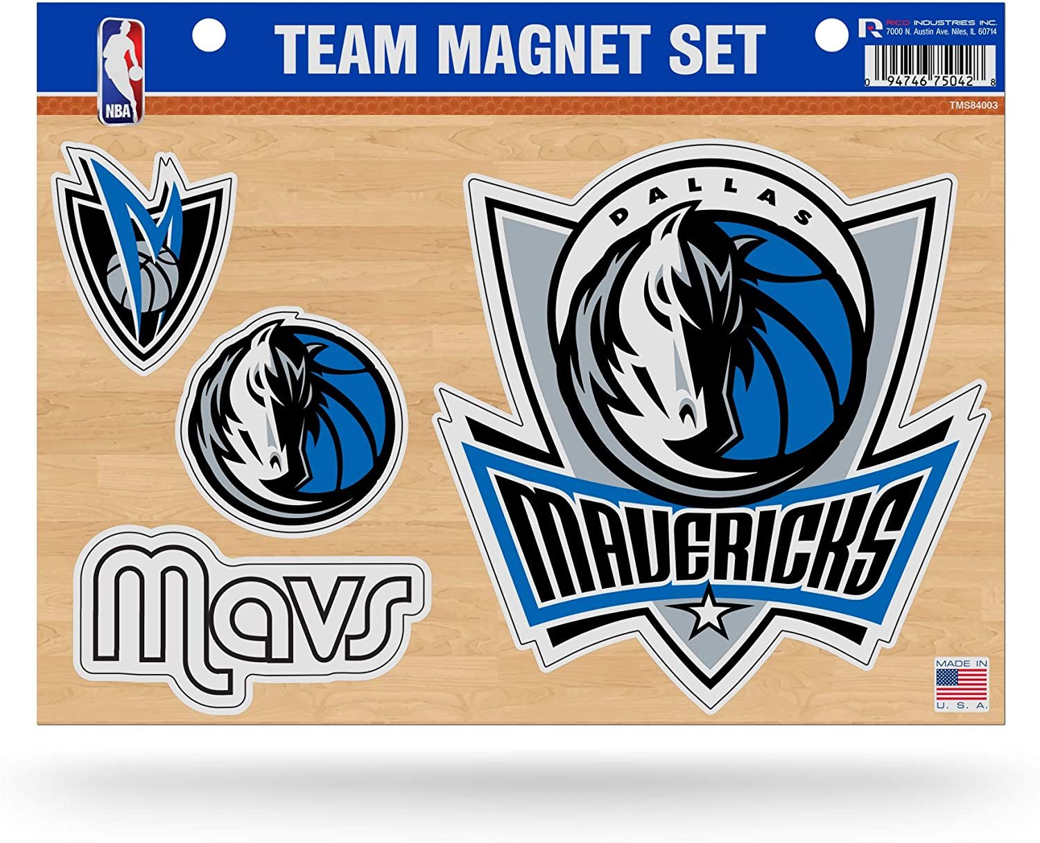 Dallas Mavericks Multi Die Cut Team Magnet Sheet Auto Home NBA Basketball