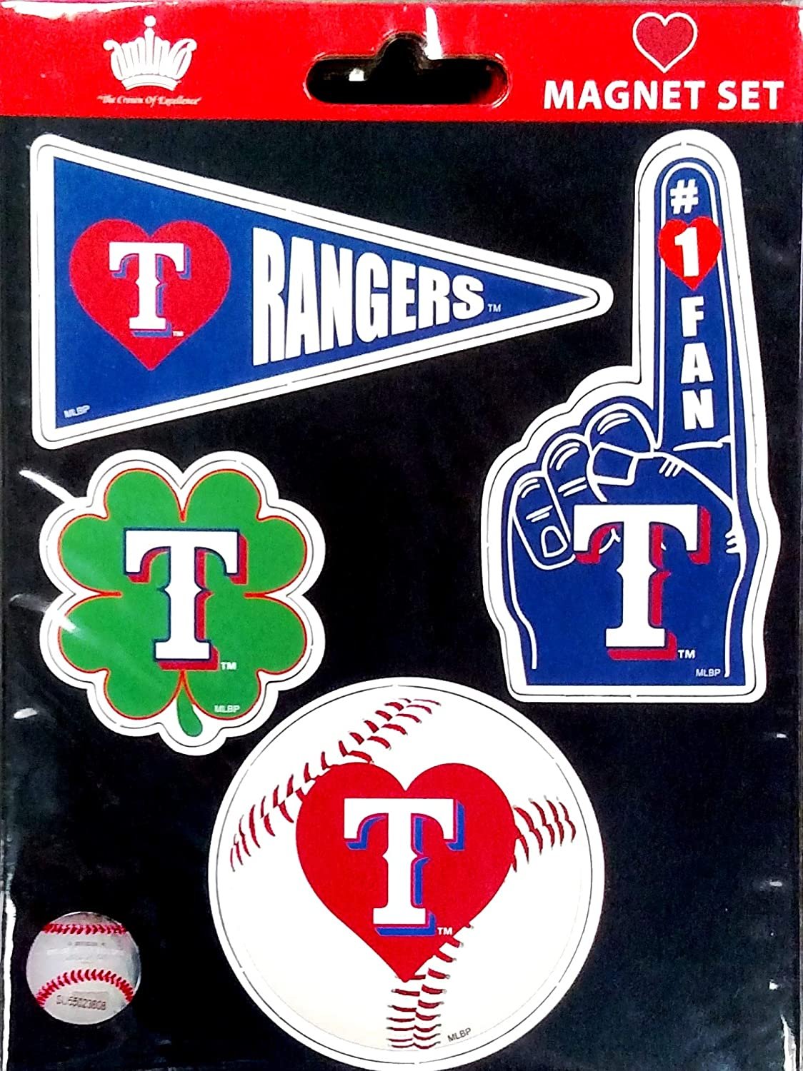 Texas Rangers Set of 4 Magnet Set Refrigerator Heavy Duty Home Indoor Baseball