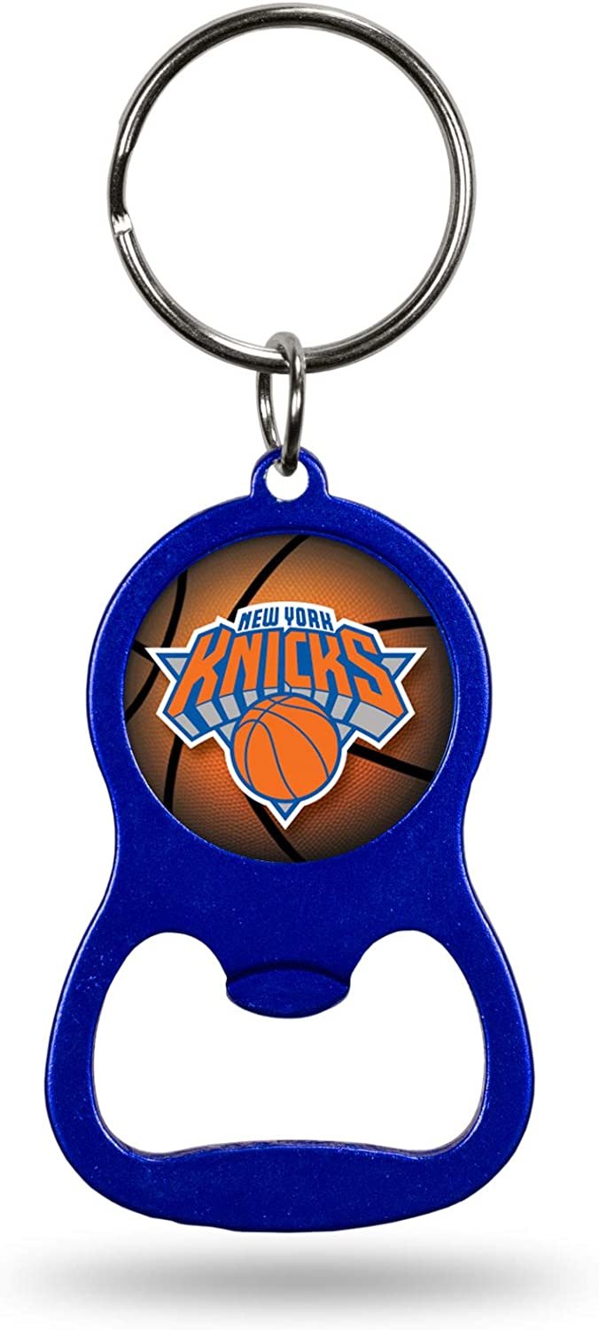 New York Knicks Premium Solid Metal Bottle Opener Keychain, Key Ring, Team Color