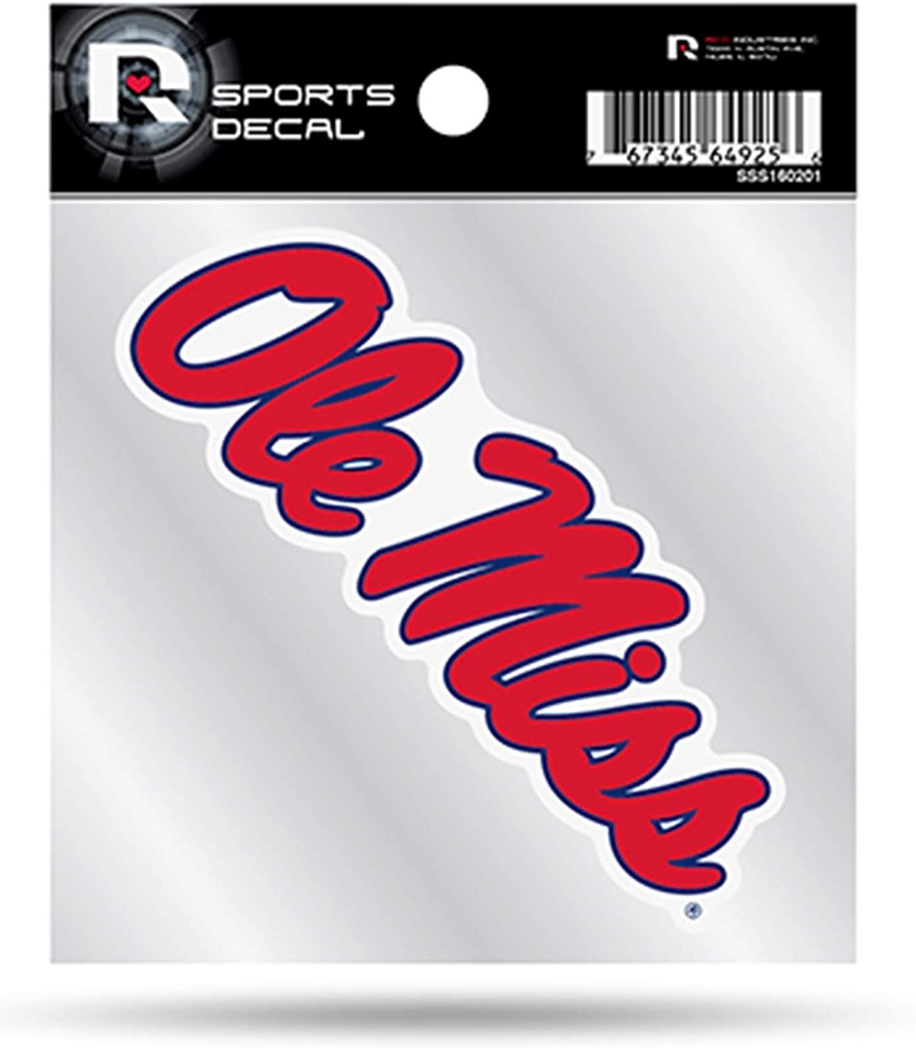Mississippi Rebels Ole Miss Premium 4x4 Decal with Clear Backing Flat Vinyl Auto Home Sticker University of