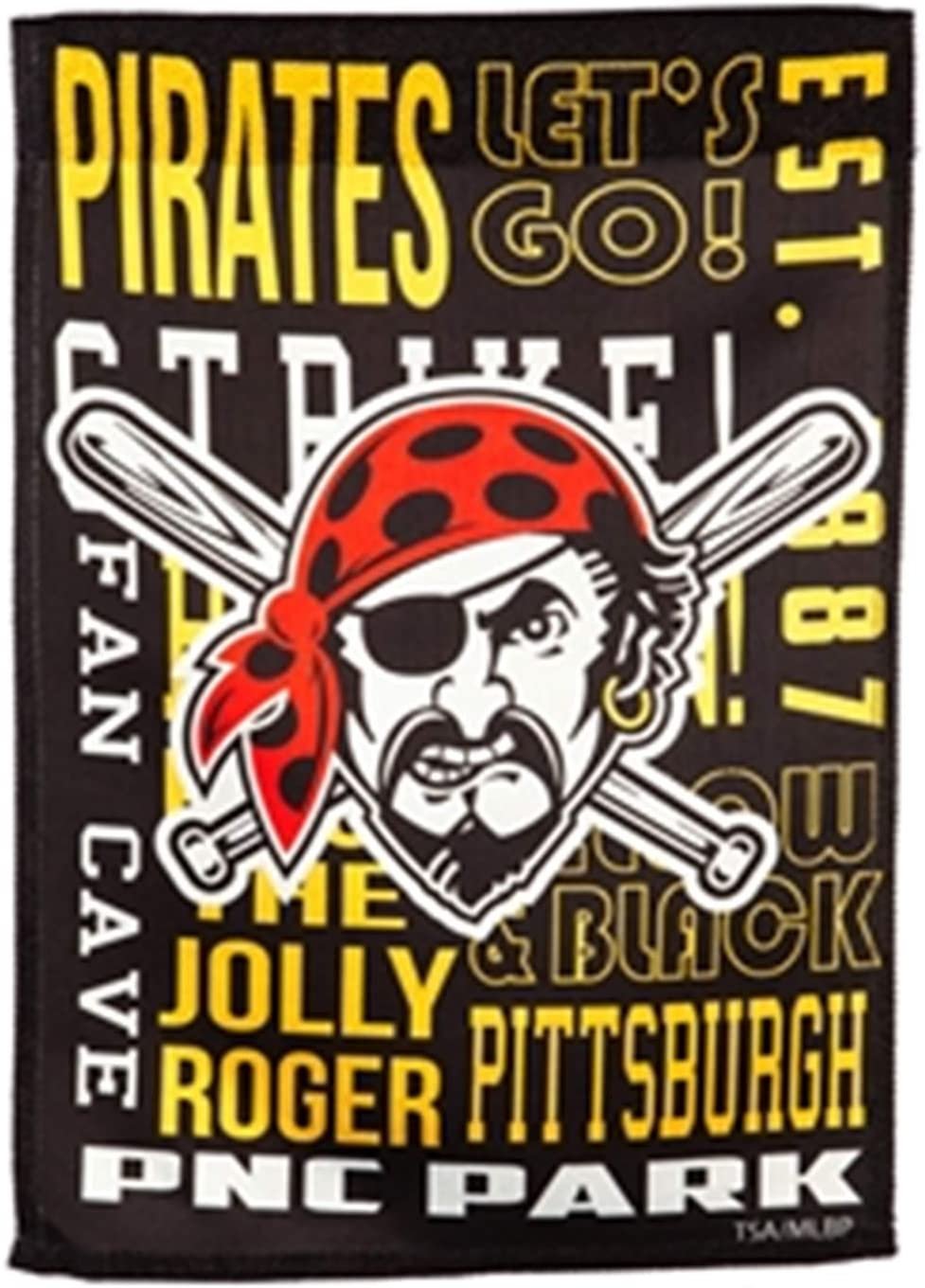 Pittsburgh Pirates Premium Garden Flag Banner, Double Sided, Fan Rules, 13x18 Inch