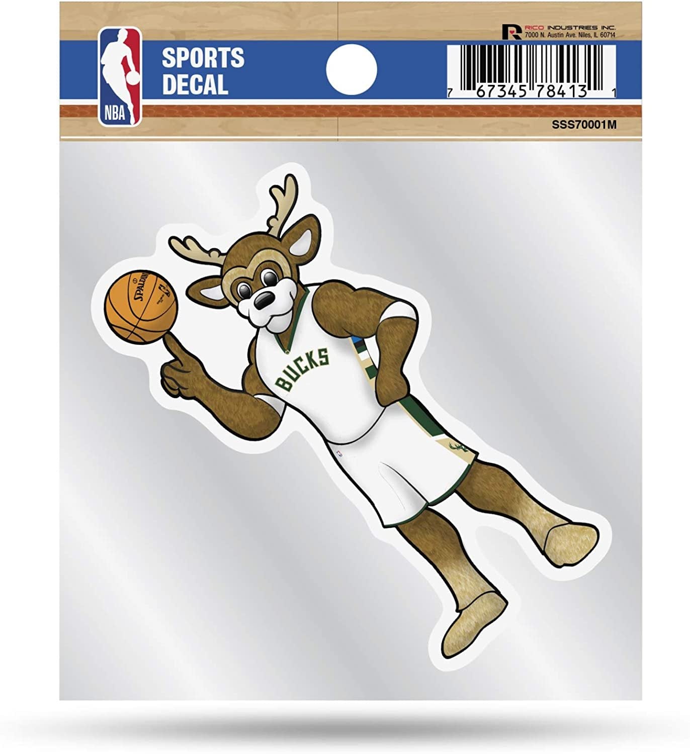 Milwaukee Bucks 4x4 Decal Sticker Mascot Logo Premium with Clear Backing Flat Vinyl Auto Home NBA