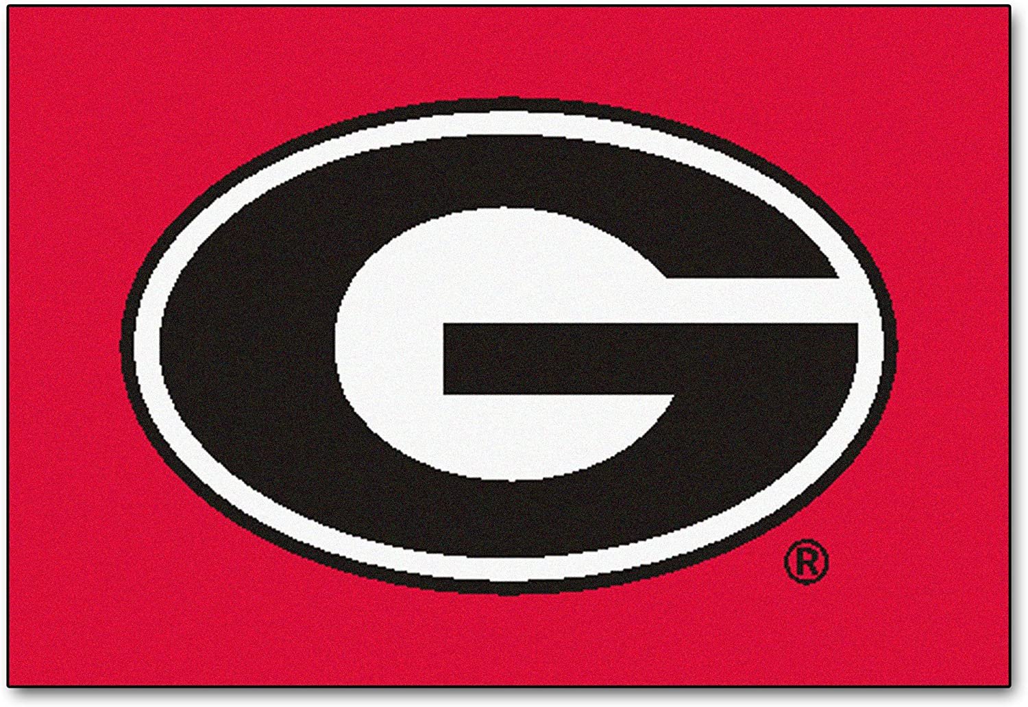 University of Georgia Bulldogs Floor Mat Area Rug, 20x30 Inch, Nylon, Anti-Skid Backing