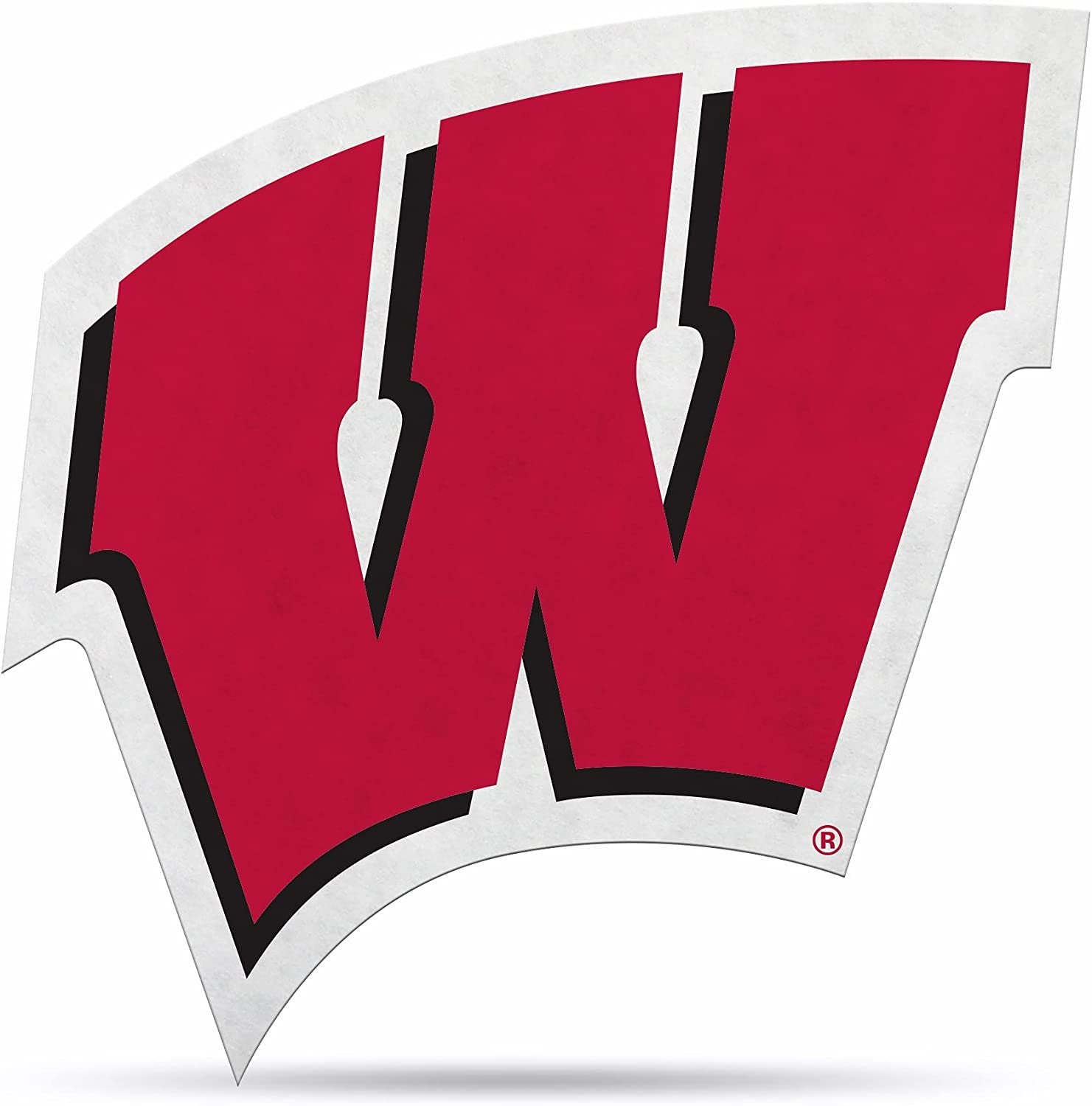 University of Wisconsin Badgers Soft Felt Pennant, Logo Design, Shape Cut, 18 Inch, Easy To Hang