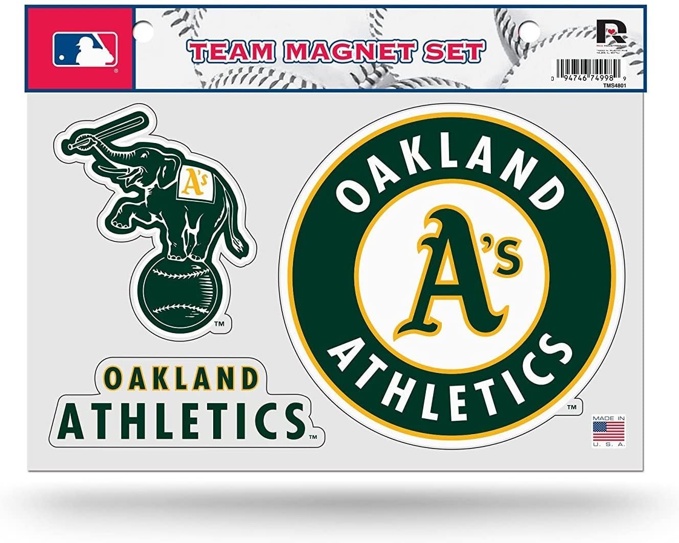 Oakland Athletics A's Multi Magnet Sheet Shape Cut 8x11 Inch