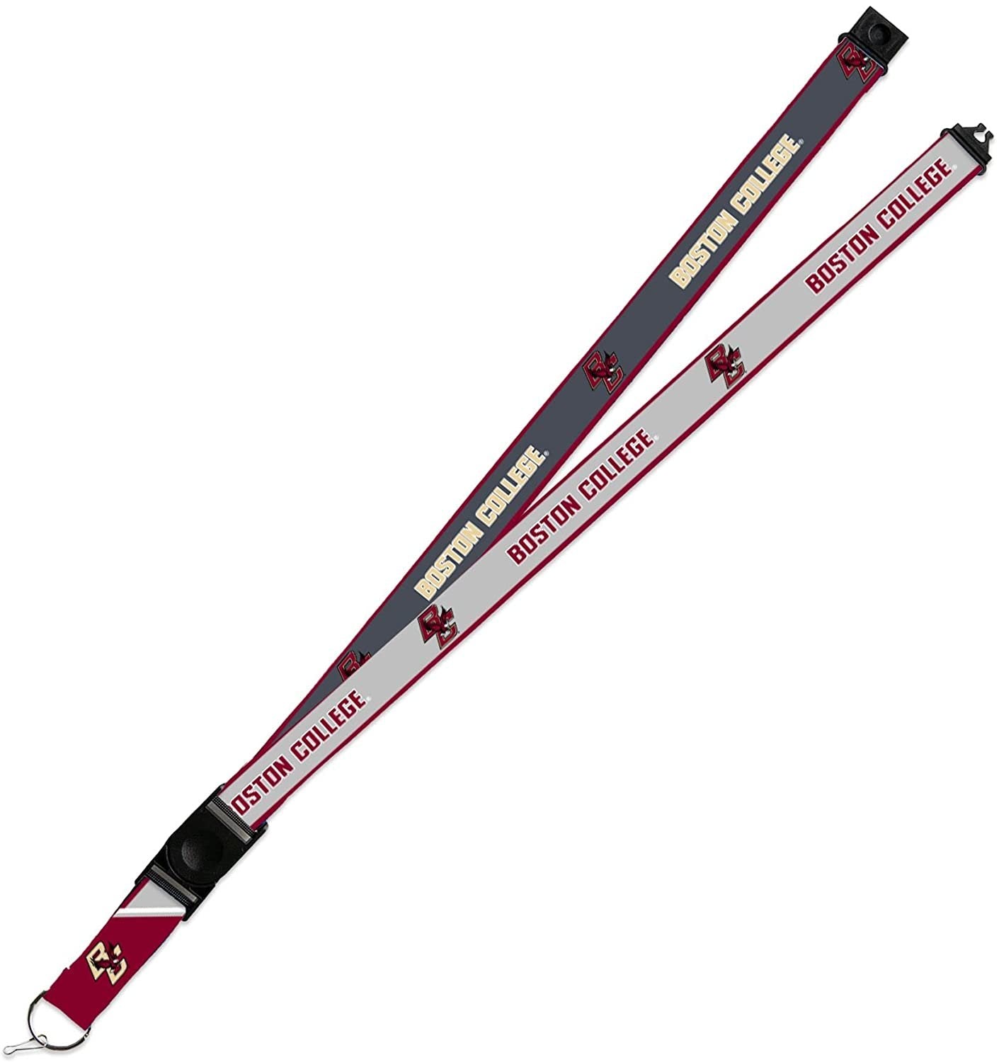 Boston College Eagles Lanyard Keychain 2-sided Breakaway Clip GRAY