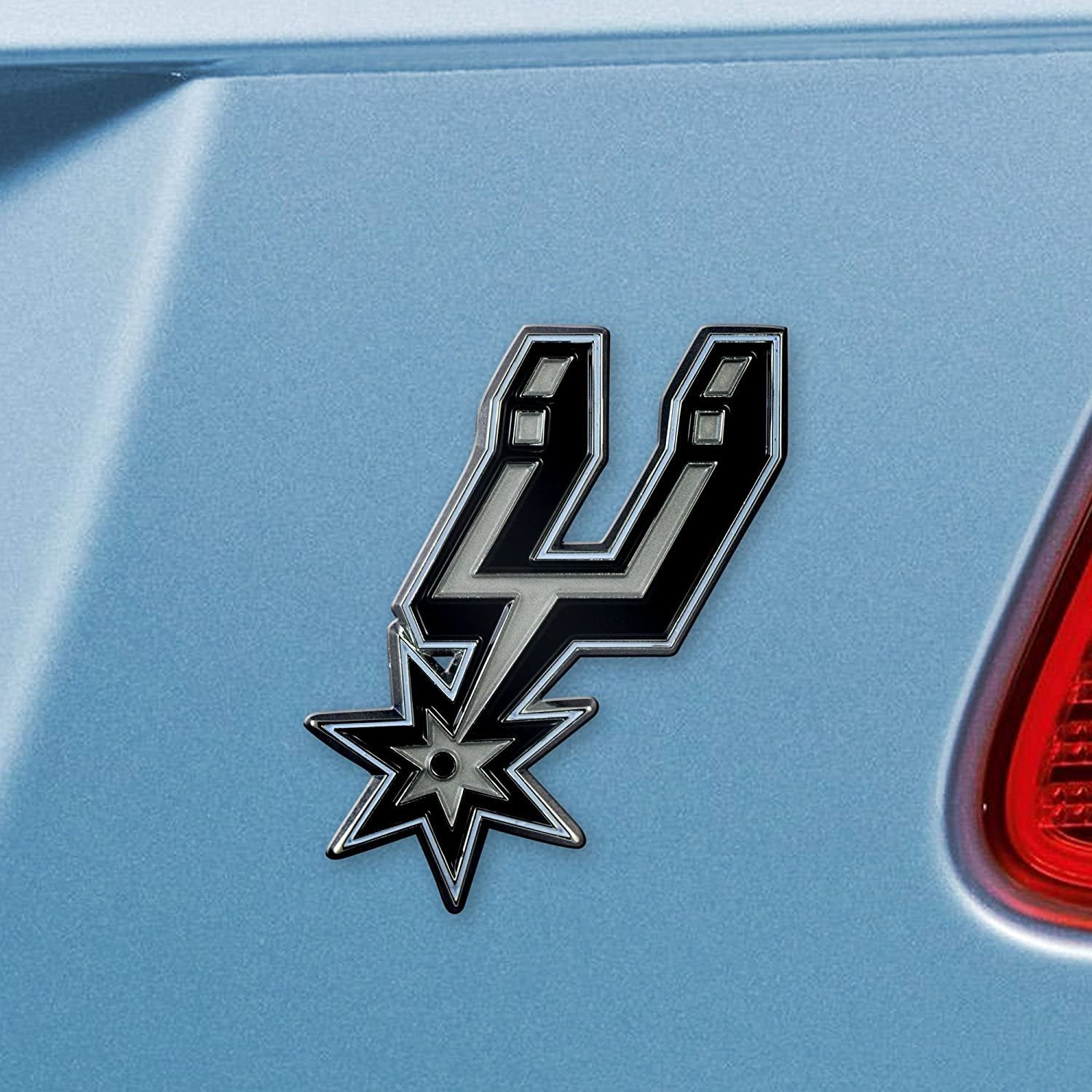 San Antonio Spurs Solid Metal Color Auto Emblem