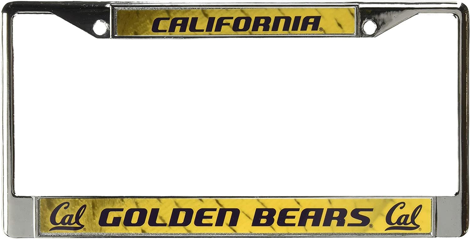 University of California Bears Cal Berkley Premium Metal License Plate Frame Chrome Tag Cover, 12x6 Inch