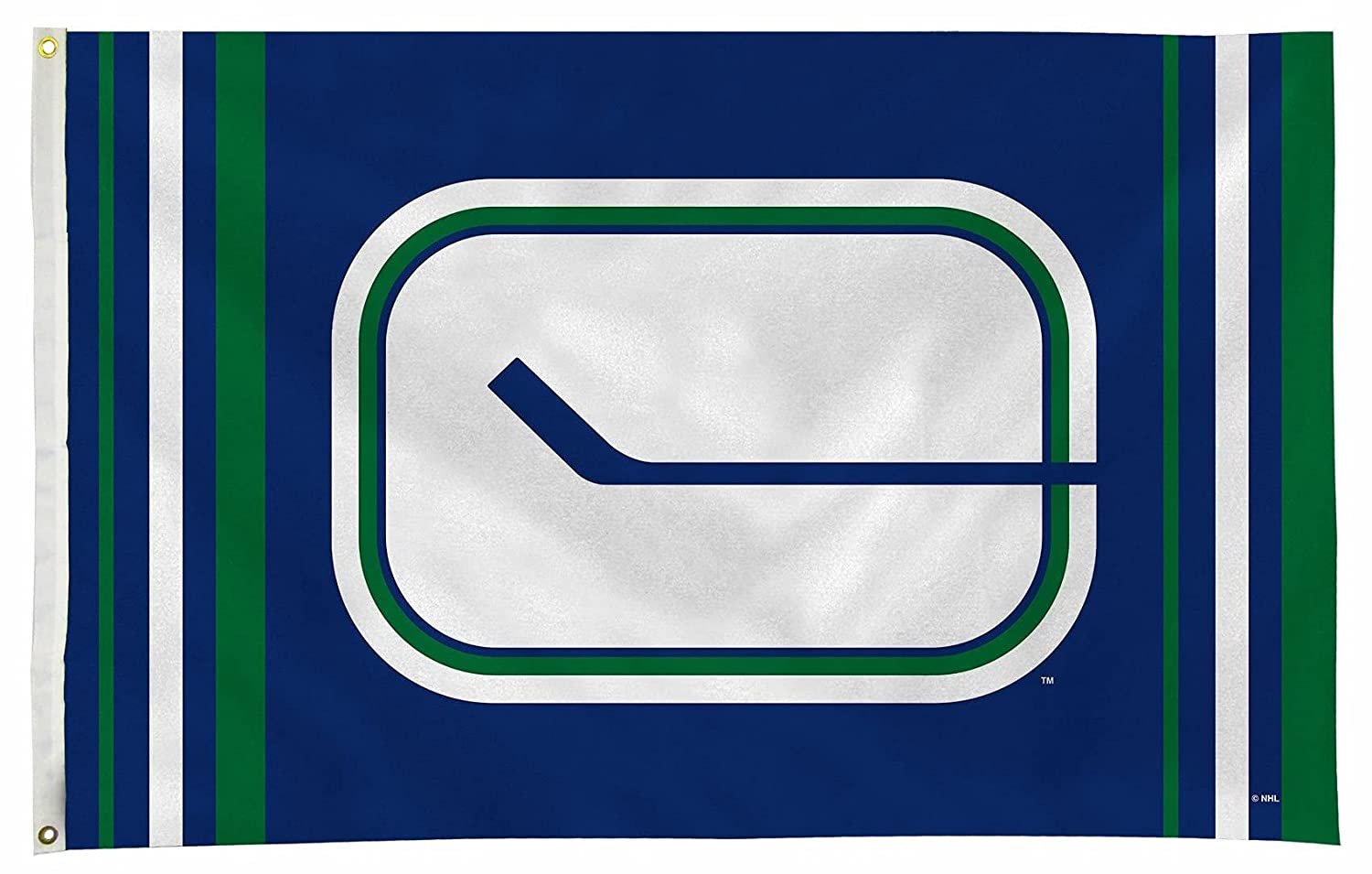 Vancouver Canucks Premium 3x5 Feet Flag Banner, Retro Logo, Metal Grommets, Outdoor Indoor, Single Sided