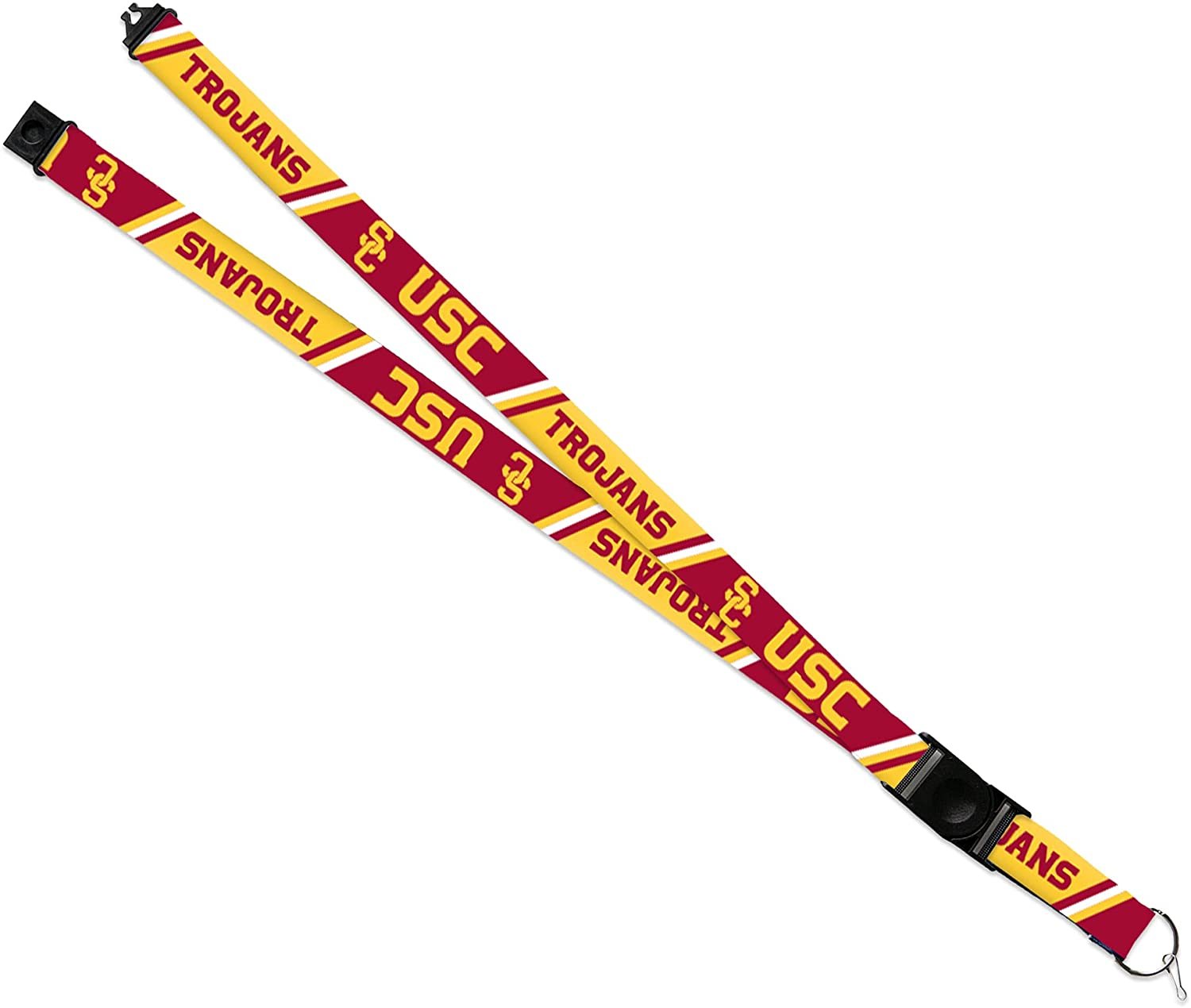 University of Southern Trojans California USC Lanyard Keychain Double Sided 18 Inch Button Clip Safety Breakaway