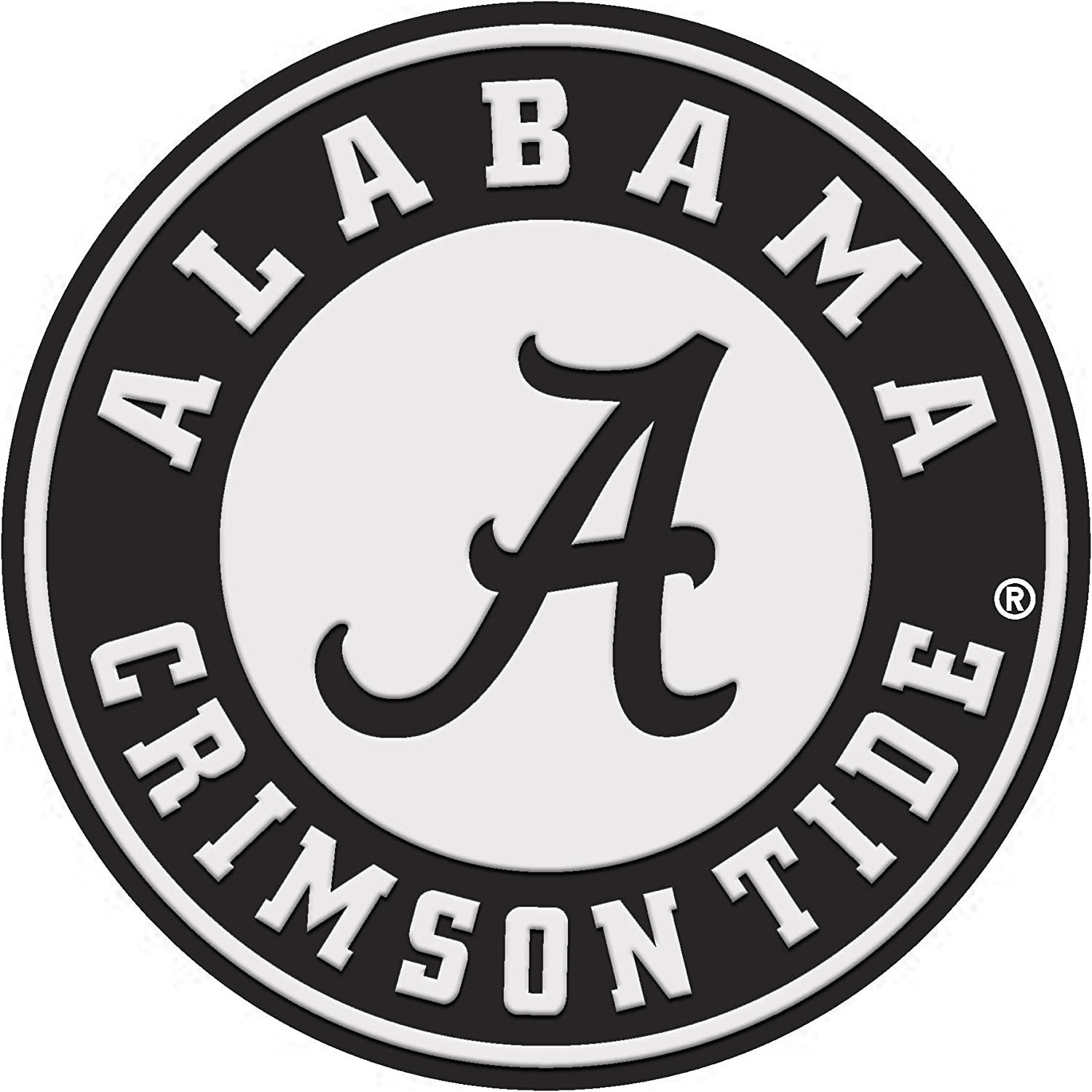 University of Alabama Crimson Tide Solid Metal Raised Auto Emblem Decal Adhesive Backing