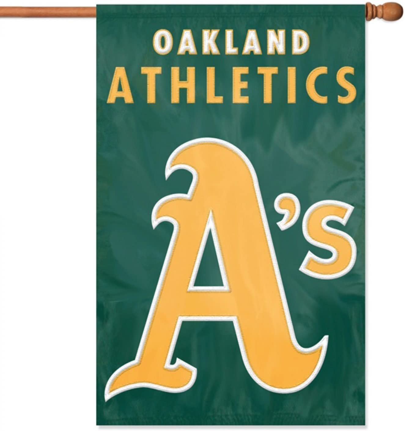 Oakland Athletics A's Banner Flag Premium Double Sided Embroidered Applique 28x44 Inch