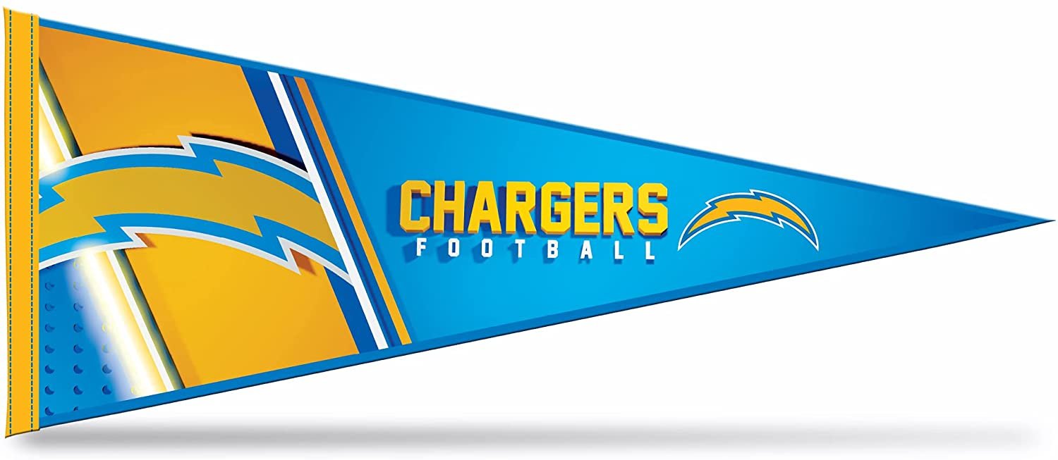 Los Angeles Chargers Soft Felt Pennant, 12x30 Inch, Easy to Hang, Home or Office
