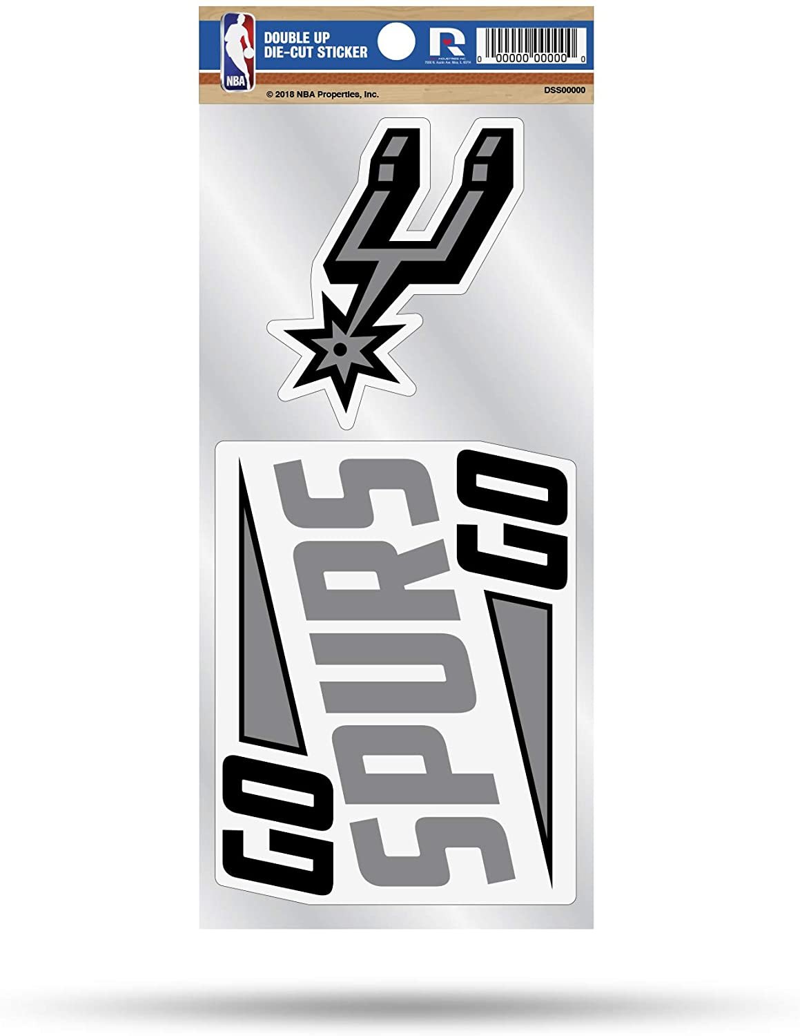 San Antonio Spurs Double Up Die Cut 2-Piece Sticker Sheet