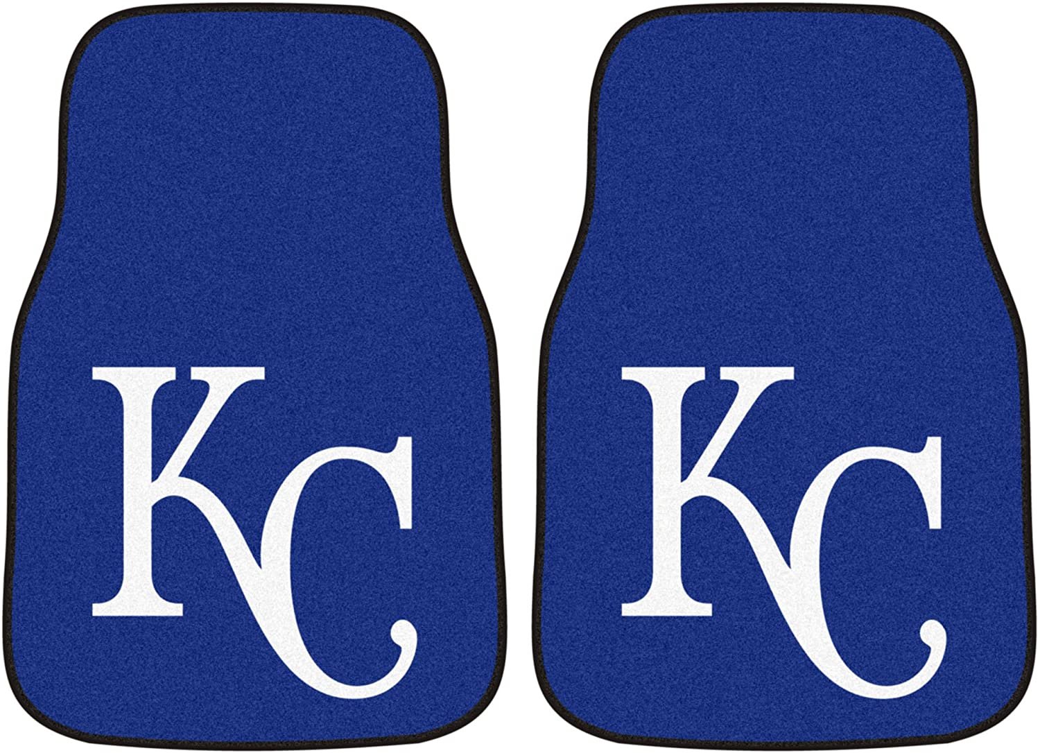 Kansas City Royals Front Floor Mats, Carpet Car Set, 18x27 Inch, Nylon, Set of 2