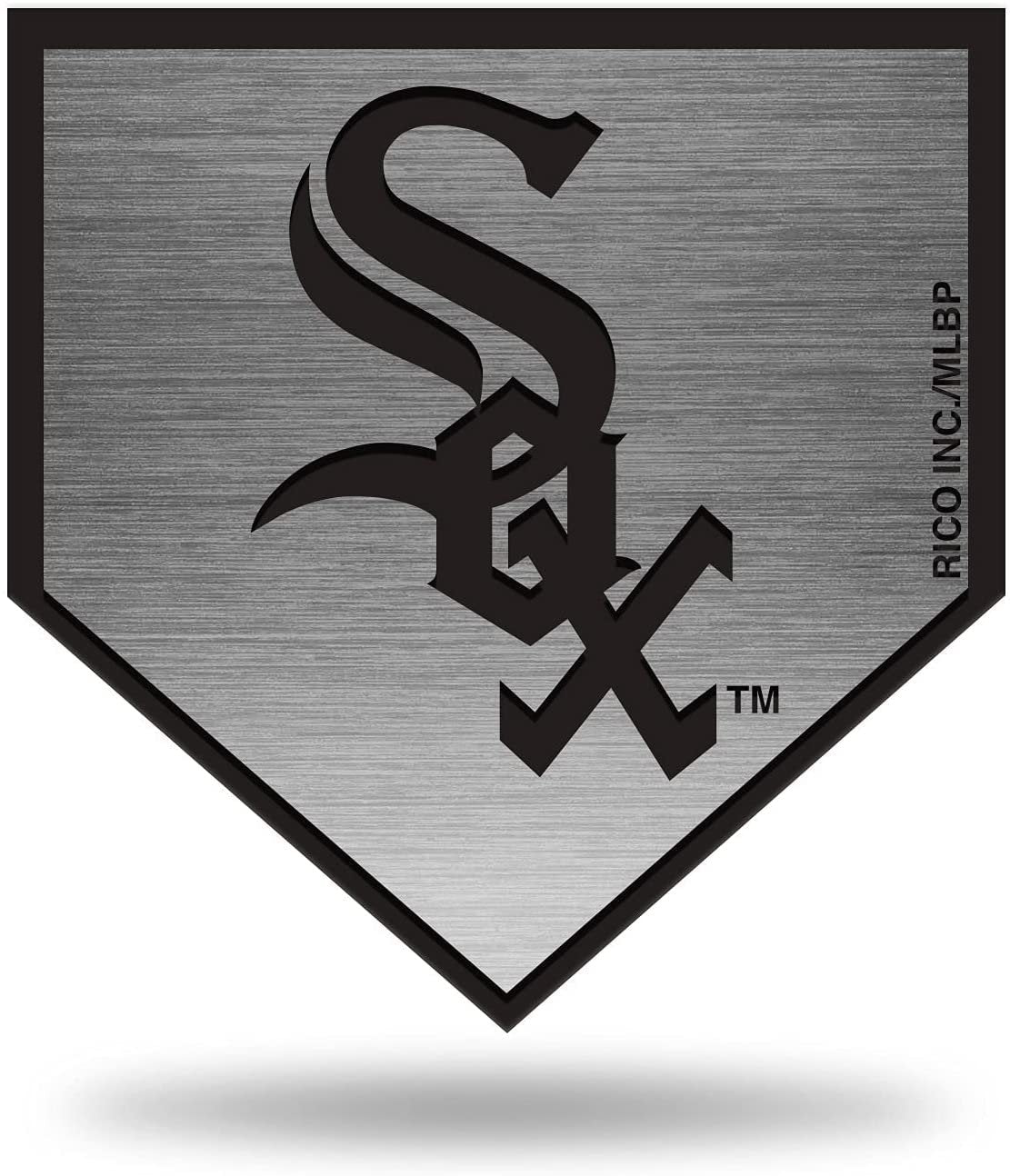Chicago White Sox Auto Emblem Decal Premium Solid Metal Antique Nickel Design Raised Baseball