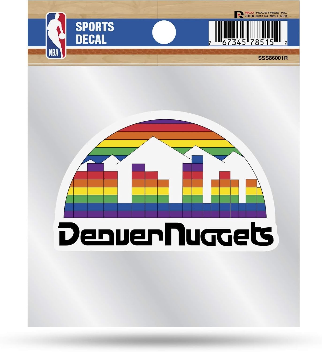 Denver Nuggets 4x4 Decal Sticker Retro Logo Clear Backing