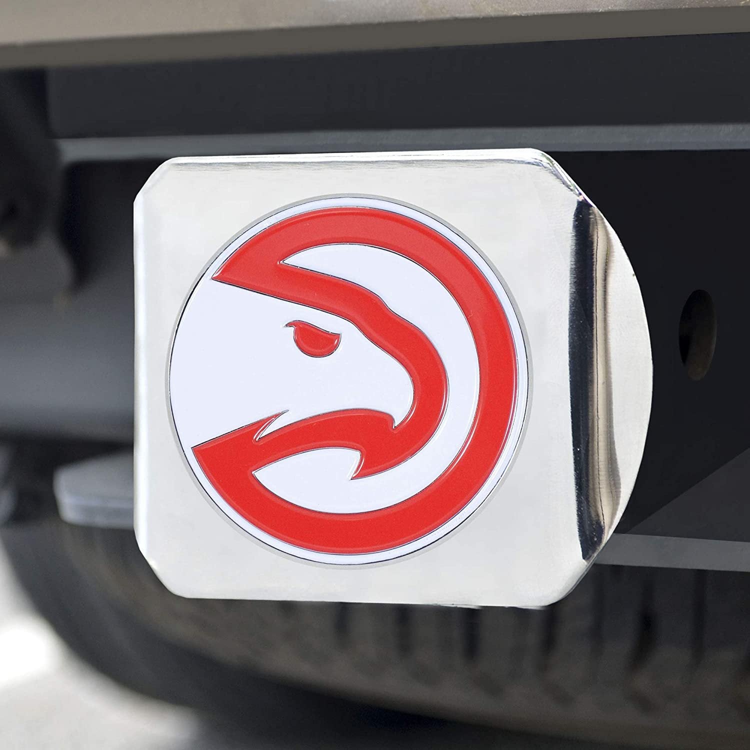 Atlanta Hawks Hitch Cover Solid Metal with Raised Color Metal Emblem 2" Square Type III