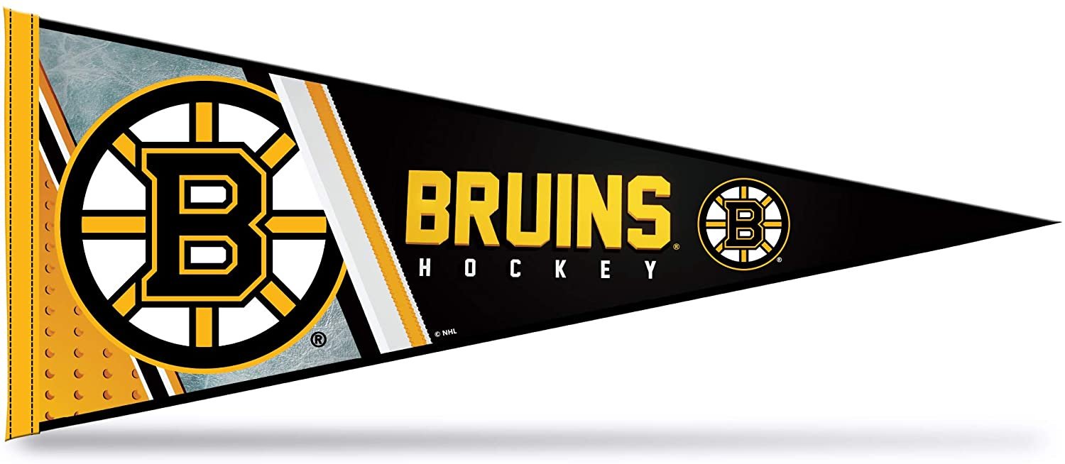 Boston Bruins Soft Felt Pennant, Primary Design, 12x30 Inch, Easy To Hang