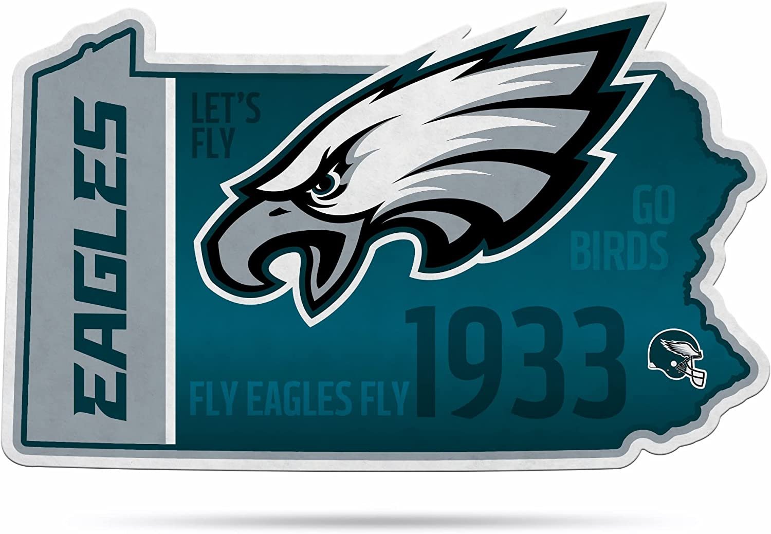 Philadelphia Eagles 18 Inch Pennant Soft Felt Die Cut State Shape Cut