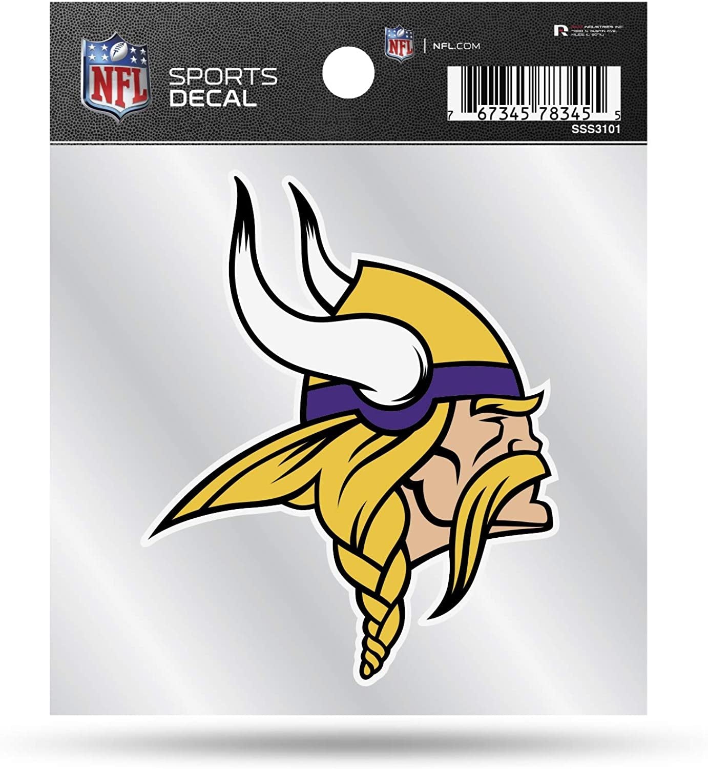 Minnesota Vikings Sticker Decal 4x4 Inch Clear Backing Auto Home