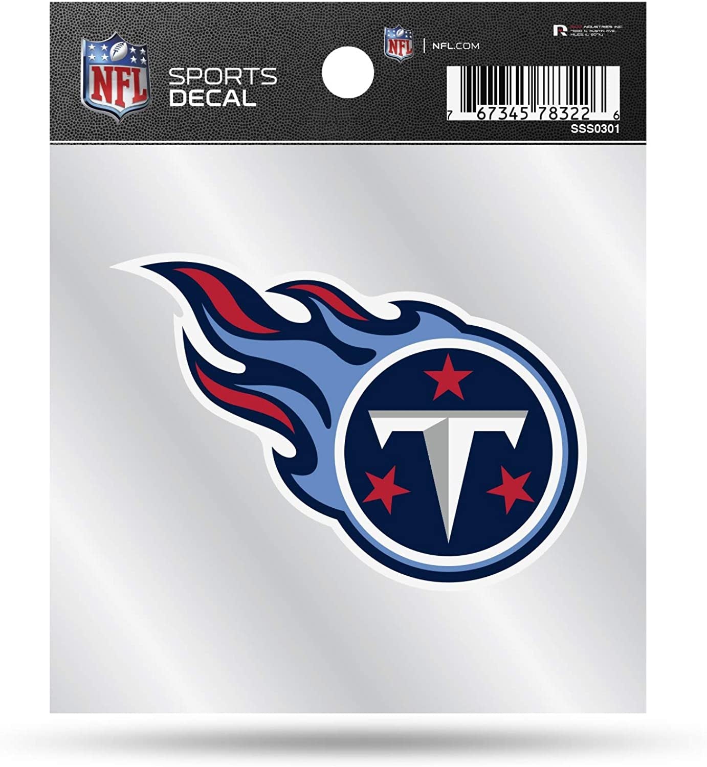 Tennessee Titans Sticker Decal 4x4 Inch Clear Backing Auto Home