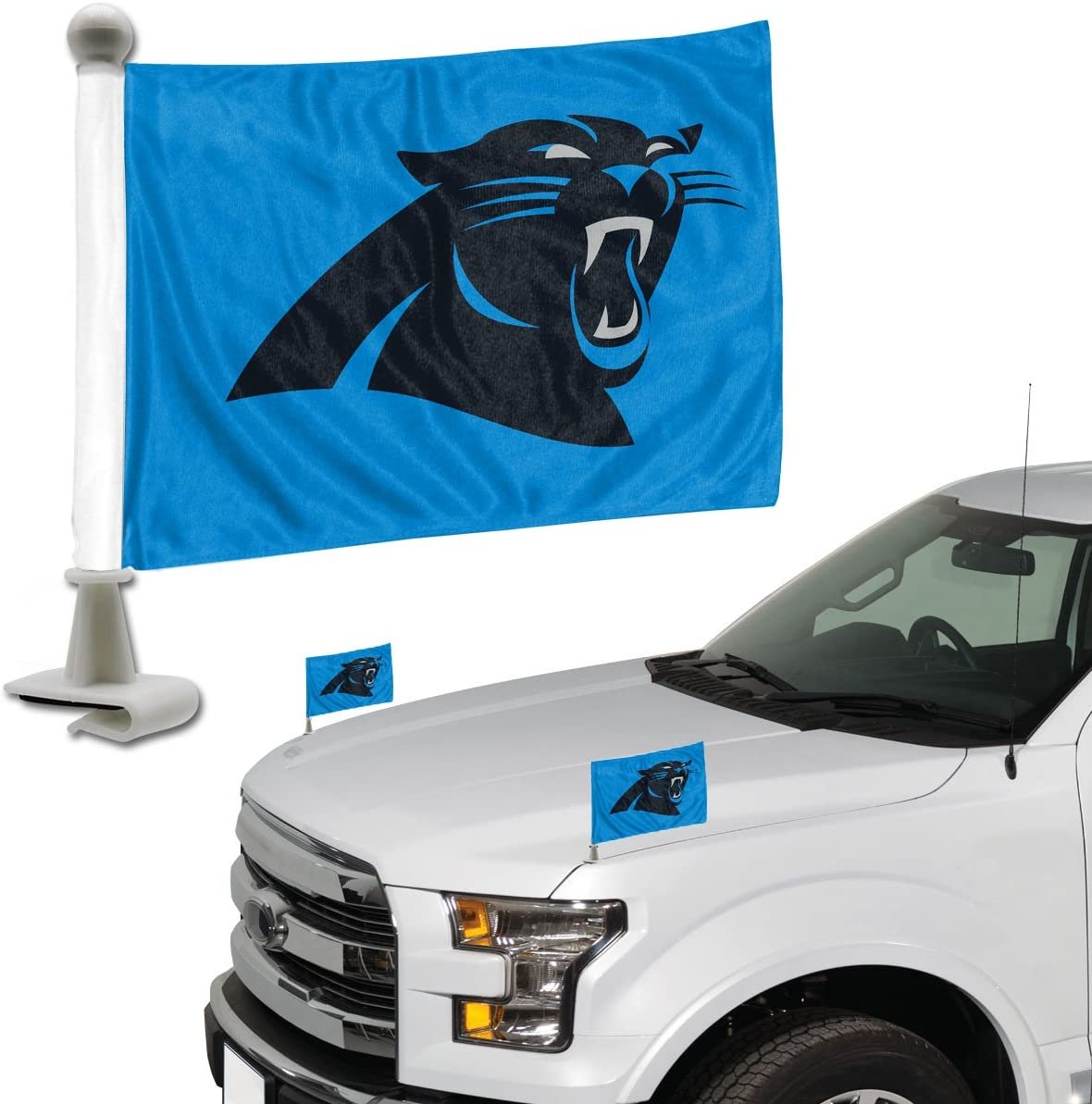 FANMATS ProMark NFL Carolina Panthers Flag Set 2-Piece Ambassador Style, Team Color, One Size