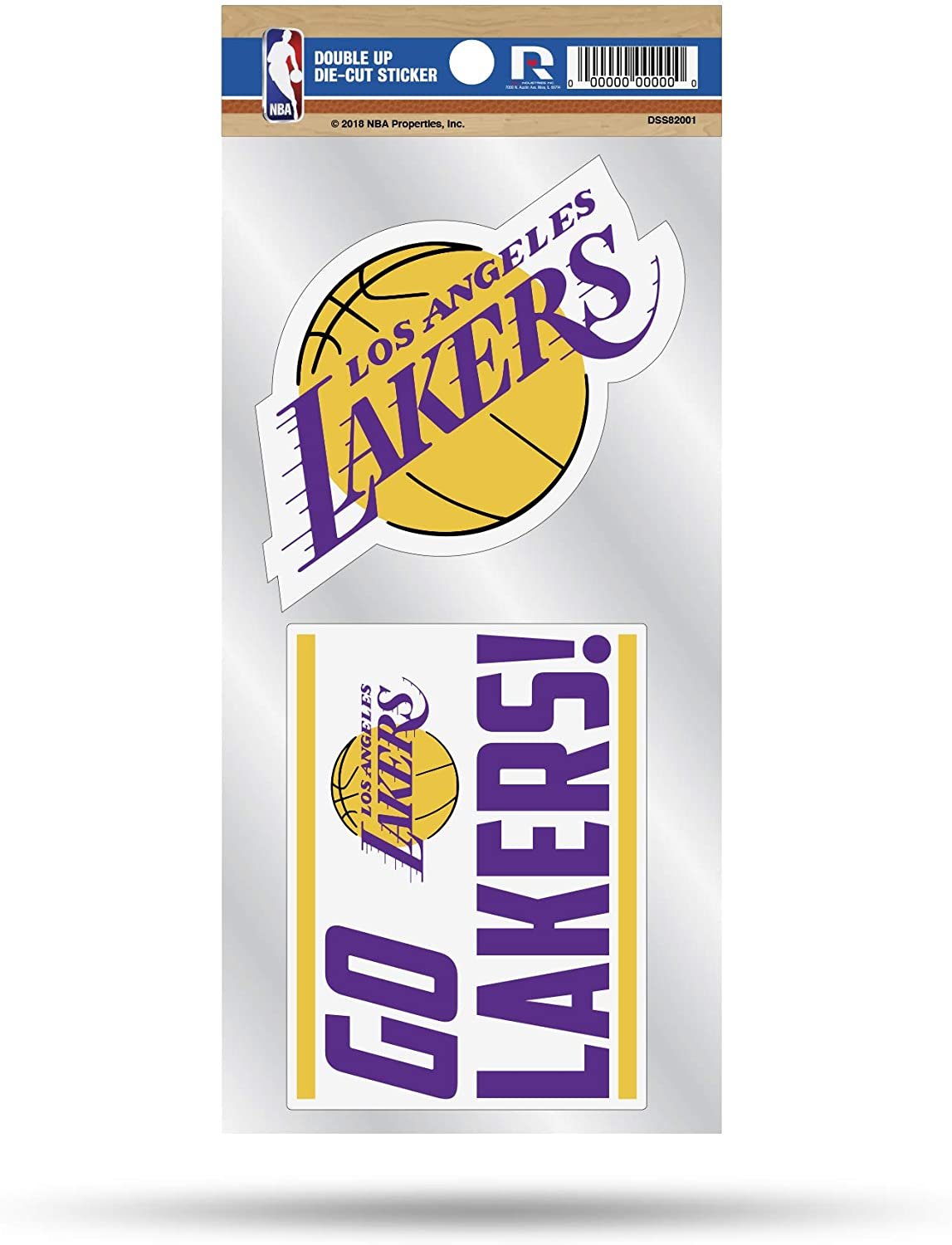 Los Angeles Lakers Double Up Die Cut 2-Piece Sticker Sheet
